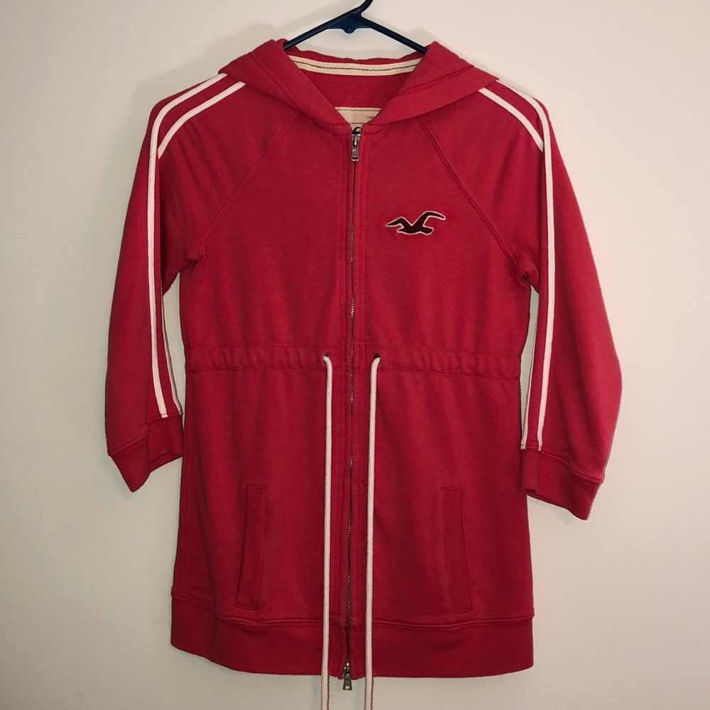 Hollister 3/4 length sleeve zip up